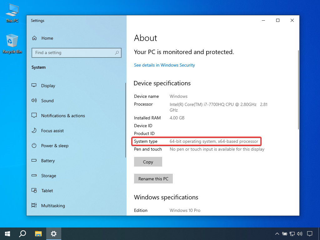 ویندوز 10 نسخه 64 بیت