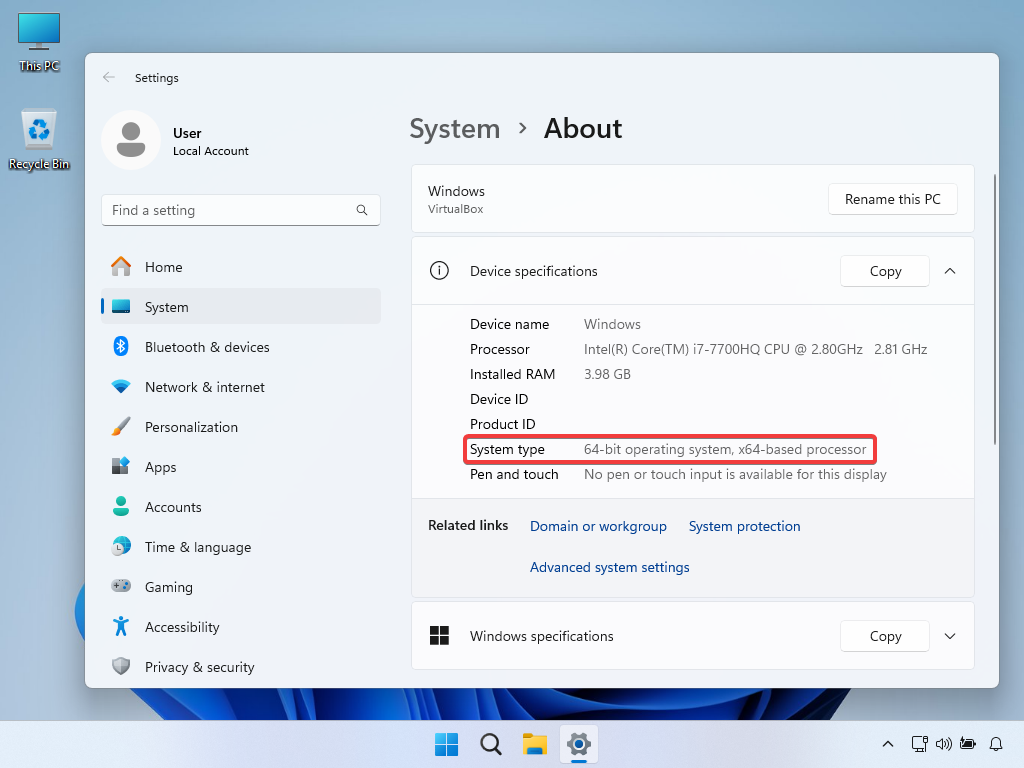 ویندوز 11 نسخه 64 بیت